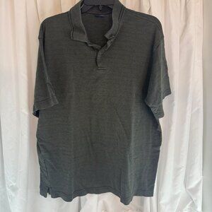 Dockers Vintage XL Black & Green Short Sleeve Polo Shirt Casual Mens Top